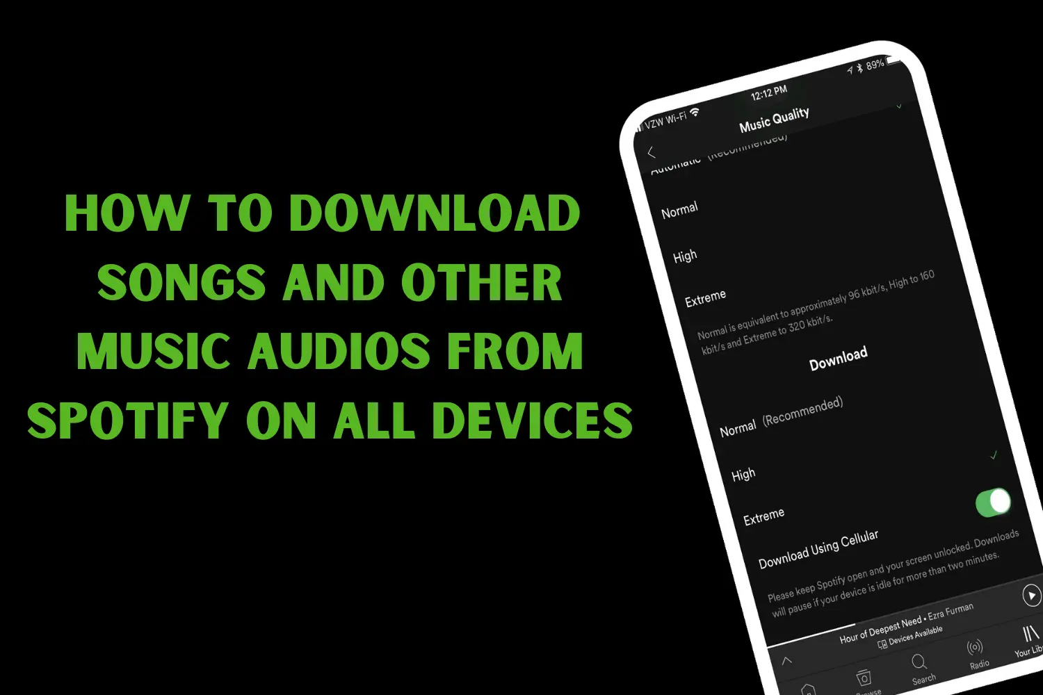 How to download songs and other music audios from Spotify on all devices